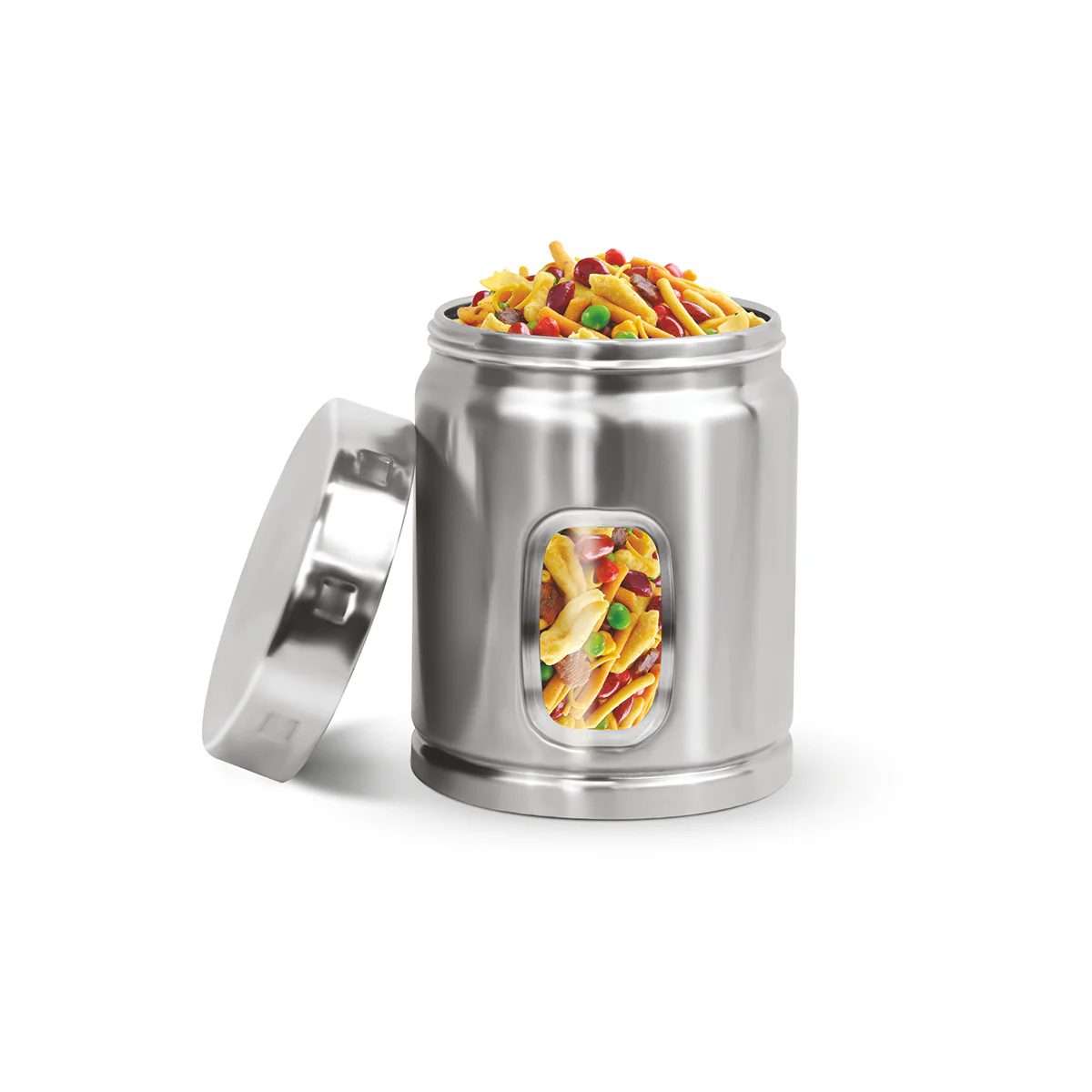 "Signora Ware Modular Steel Container Deluxe (Window Round)1000 ML