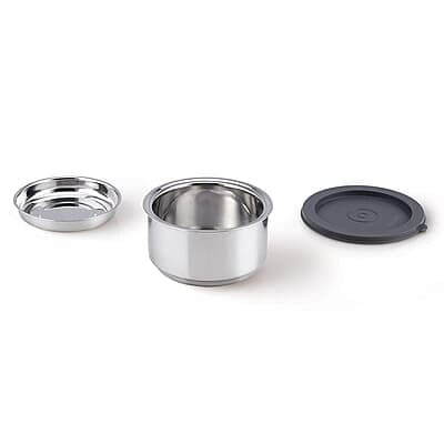 Borosil Carry Fresh Stainless Steel Lunchbox Set of 3 (280ml x 2 Insulated Containers + 475ml Borosil Carry Fresh Stainless Steel Lunchbox Set of 3 (280ml x 2 Insulated Containers + 475ml