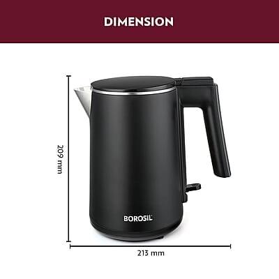 Borosil Cooltouch Electric Kettle, Stainless Steel Inner Body, Boil Water For Tea, Coffee, Soup, 1 L, Borosil Cooltouch Electric Kettle, Stainless Steel Inner Body, Boil Water For Tea, Coffee, Soup, 1 L,