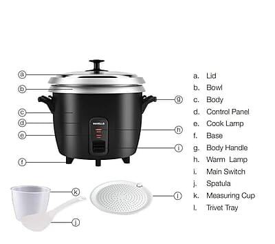 HAVELLS RISO Plus 2.8 L 2 Bowl Rice Cooker 900 W Indicator Light mm Thick 2 inner bowl HAVELLS RISO Plus 2.8 L 2 Bowl Rice Cooker 900 W Indicator Light mm Thick 2 inner bowl
