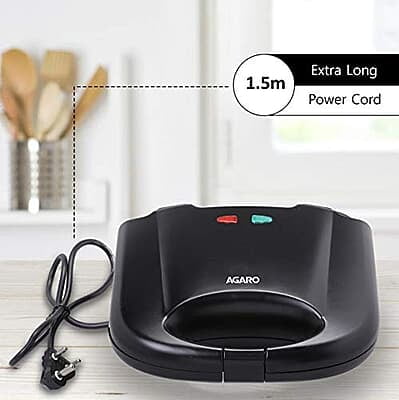 Agaro 750 watt Elegant Sandwich Maker, with Non-Stick Fixed Plates Agaro 750 watt Elegant Sandwich Maker, with Non-Stick Fixed Plates
