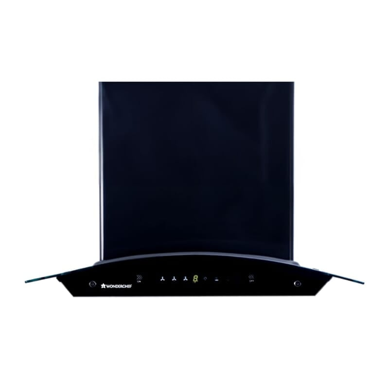 Wonderchef Ultima C-Line 60cm 1400 m3/hr Auto Clean Curved Glass Chimney 1400M3/Hr powerful suction