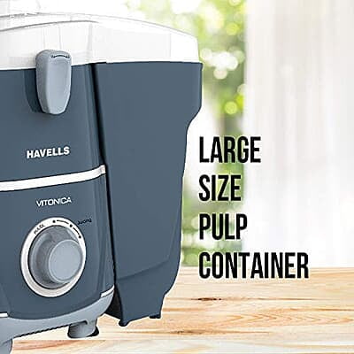 Havells Vitonica 500W Juicer Mixer Grinder with 3 Stainless Steel Jar, Large Size Pulp Container Havells Vitonica 500W Juicer Mixer Grinder with 3 Stainless Steel Jar, Large Size Pulp Container