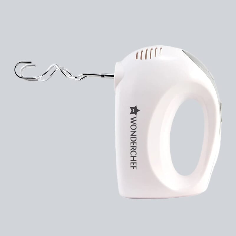 Wonderchef Ultima Plus Hand Mixer, 200W, 5 Speed Setting, Stainless Steel Beater and Kneading Hooks