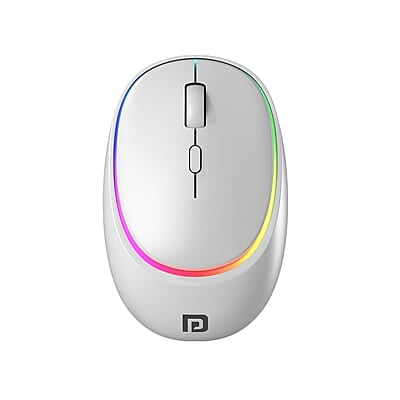 Portronics Toad IV Bluetooth Mouse with 2.4 GHz Wireless (Dual Connectivity), Rechargeable, Connect up to 3 Devices, RGB Lights, Adjustable Optical DPI for Laptop, PC, Tablet, Smartphone