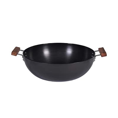 Wonderchef Ebony Hard Anodized 34 cm Deep Kadhai with Lid 8 L3.25 mm thick Wonderchef Ebony Hard Anodized 34 cm Deep Kadhai with Lid 8 L3.25 mm thick