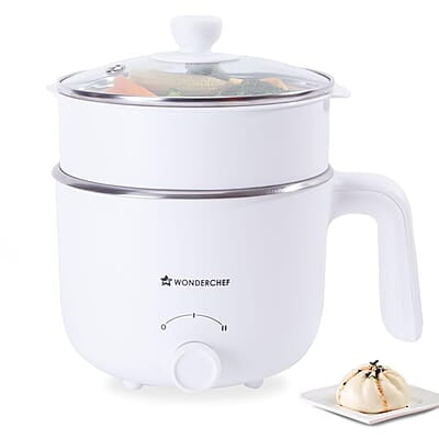Wonderchef Luxe Multi Cook Kettle 1.2 L 600W  Ivory Dual Power Modes Quick Boiling Automatic Shut-Off