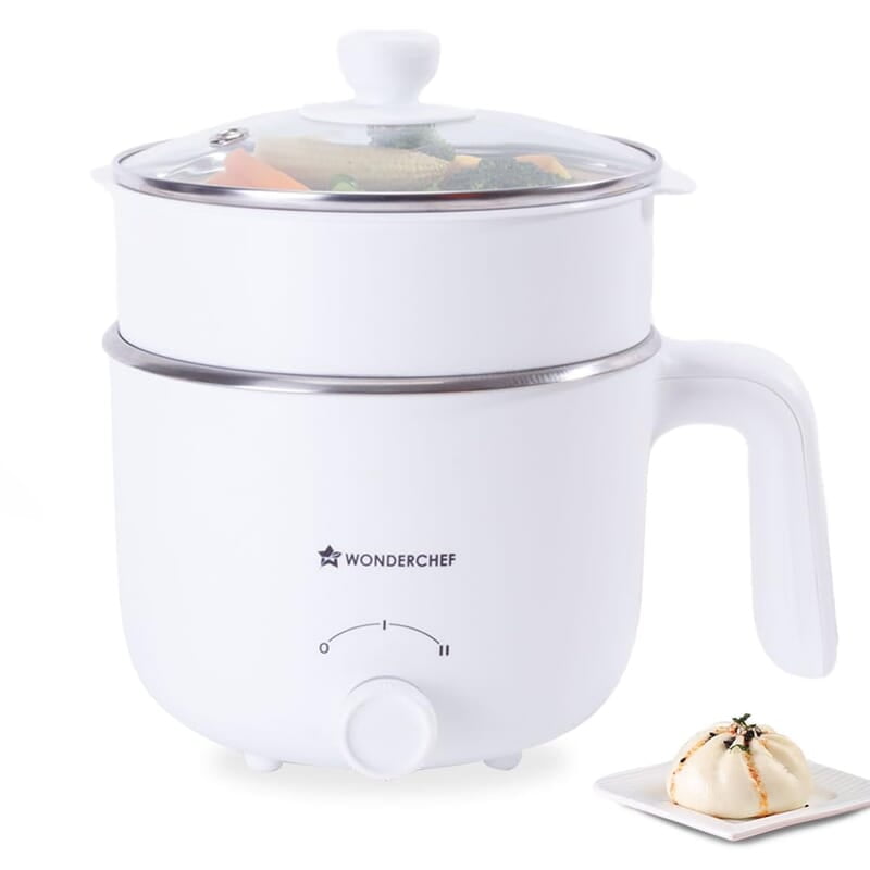 Wonderchef Luxe Multi Cook Kettle 1.2 L 600W  Ivory Dual Power Modes Quick Boiling Automatic Shut-Off