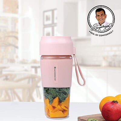 Wonderchef Plastic Nutri-Cup Portable Blender Usb Charging Rechargeable Blender 300Ml Pink Wonderchef Plastic Nutri-Cup Portable Blender Usb Charging Rechargeable Blender 300Ml Pink