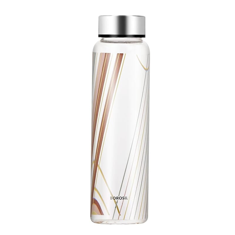 Borosil Prism Glass Bottle, 1L, Wide Mouth, Silver Metal Lid, 100% Borosilicate, Fridge Safe, Leakproof, Easy to Carry, Store Water, Lassi, Juice, Milk, Smoothies, Easy to Clean Borosil Prism Glass Bottle, 1L, Wide Mouth, Silver Metal Lid, 100% Borosilicate, Fridge Safe, Leakproof, Easy to Carry, Store Water, Lassi, Juice, Milk, Smoothies, Easy to Clean