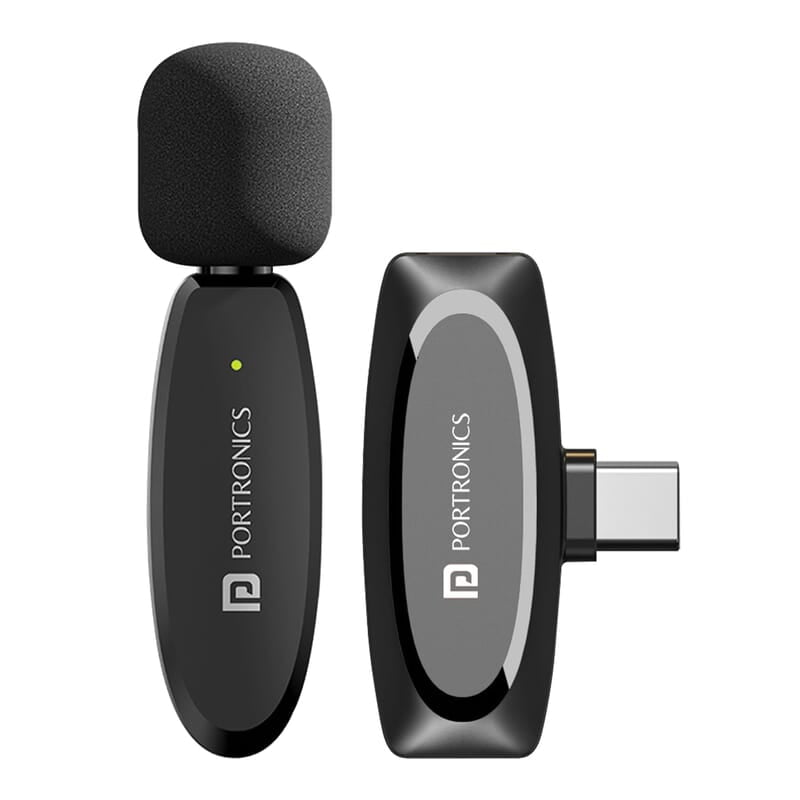 Portronics Dash 7 Omnidirectional Type C Wireless Microphone, Noise Cancellation, Plug & Play, Lapel Wireless Mic for Video Recording Portronics Dash 7 Omnidirectional Type C Wireless Microphone, Noise Cancellation, Plug & Play, Lapel Wireless Mic for Video Recording