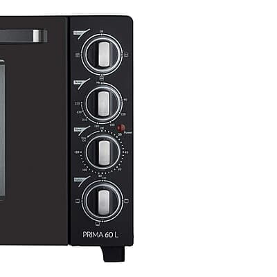 Borosil Prima 60 L Oven Toaster & Grill, Motorised Rotisserie & Convection Heating, 12 Heating Modes, Black Borosil Prima 60 L Oven Toaster & Grill, Motorised Rotisserie & Convection Heating, 12 Heating Modes, Black