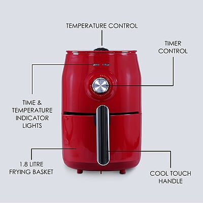 Wonderchef Crimson Edge Air Fryer for Home and Kitchen 1.8 Litres Non-stick Basket 1000 Wattage Wonderchef Crimson Edge Air Fryer for Home and Kitchen 1.8 Litres Non-stick Basket 1000 Wattage