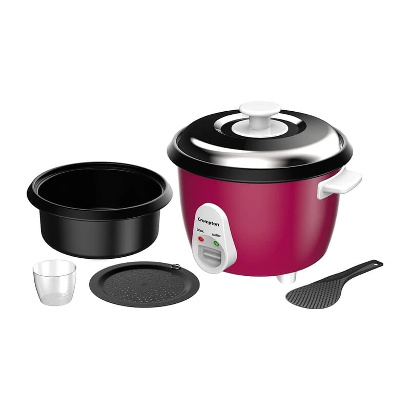 Crompton Harvest Pro Food Grade Non-stick Rice Cooker with 1.8 liter capacity Instant 15 miin cooking additional cooking bowl Crompton Harvest Pro Food Grade Non-stick Rice Cooker with 1.8 liter capacity Instant 15 miin cooking additional cooking bowl