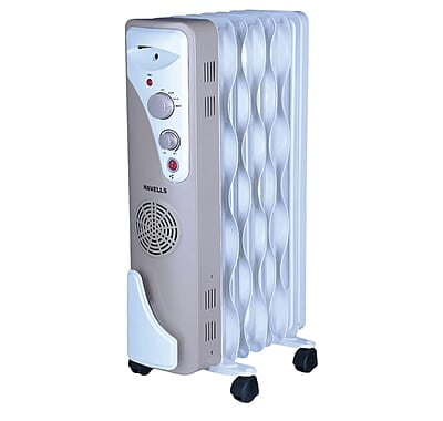 Havells OFR 7 Wave Fins with Fan 1900 watt white