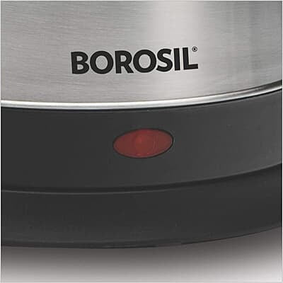 Borosil Rio 1.5 L Electric Kettle, Stainless Steel Inner Body, Boil Water For Tea, Coffee, Soup, Silver