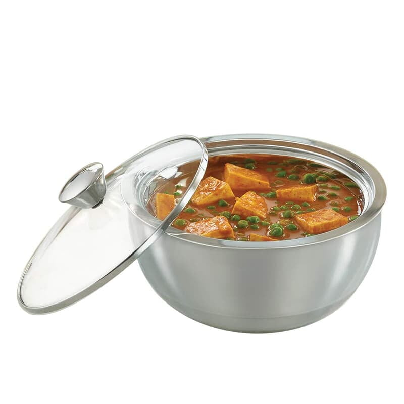 Borosil - SF0900GLCS11 Stainless Steel Insulated Curry Server, 900ml, Silver Borosil - SF0900GLCS11 Stainless Steel Insulated Curry Server, 900ml, Silver