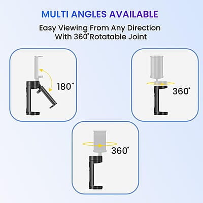 Portronics Mobot Clip Mobile Holder with 360° Adjustable Angles, Light Weight, Pocket Friendly, Mobile Stand for Table Portronics Mobot Clip Mobile Holder with 360° Adjustable Angles, Light Weight, Pocket Friendly, Mobile Stand for Table