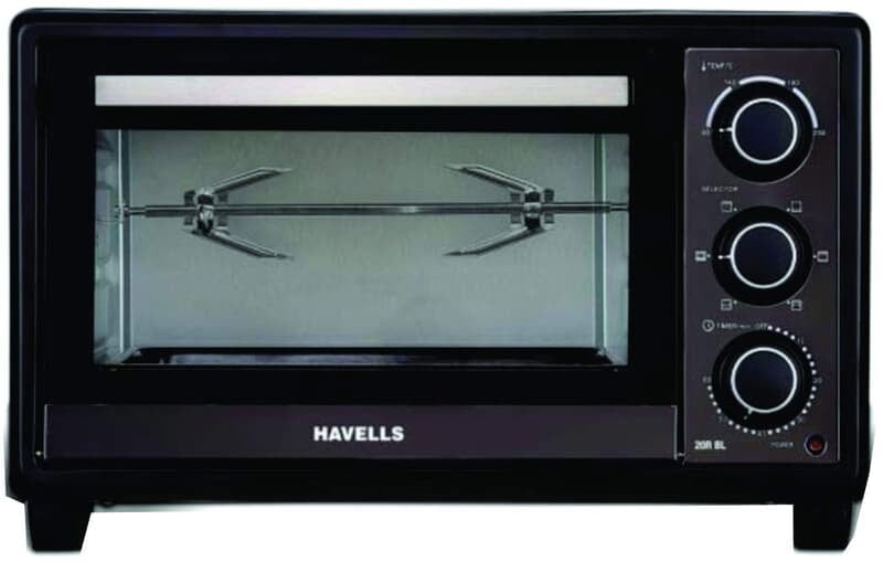 Havells OTG 20R BL - 20 Ltr Toughened Double Glass Door 1380 Watt