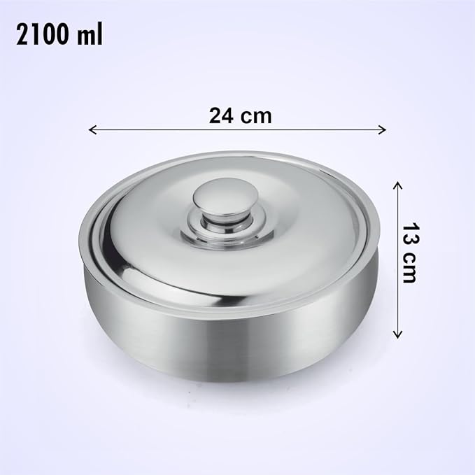 Signora ware Roti Server Casserole With Steel Lid & Glass Lid 2100 ML Signora ware Roti Server Casserole With Steel Lid & Glass Lid 2100 ML
