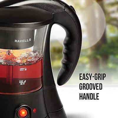 Havells Crystal Tea-Coffee Maker Glass with Filter Basket Indicator Light Transparent Glass Carafe 600 W Havells Crystal Tea-Coffee Maker Glass with Filter Basket Indicator Light Transparent Glass Carafe 600 W