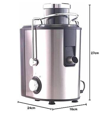 Borosil Primus Plus Juicer, 500 W, Stainless Steel Centrifugal Juicer, 1.25 L Pulp Collector, 64 mm Feed Chute, Silver Borosil Primus Plus Juicer, 500 W, Stainless Steel Centrifugal Juicer, 1.25 L Pulp Collector, 64 mm Feed Chute, Silver