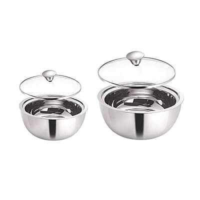Borosil - Stainless Steel Insulated Curry Server, Set of 2 (500ml + 900ml) Silver Borosil - Stainless Steel Insulated Curry Server, Set of 2 (500ml + 900ml) Silver