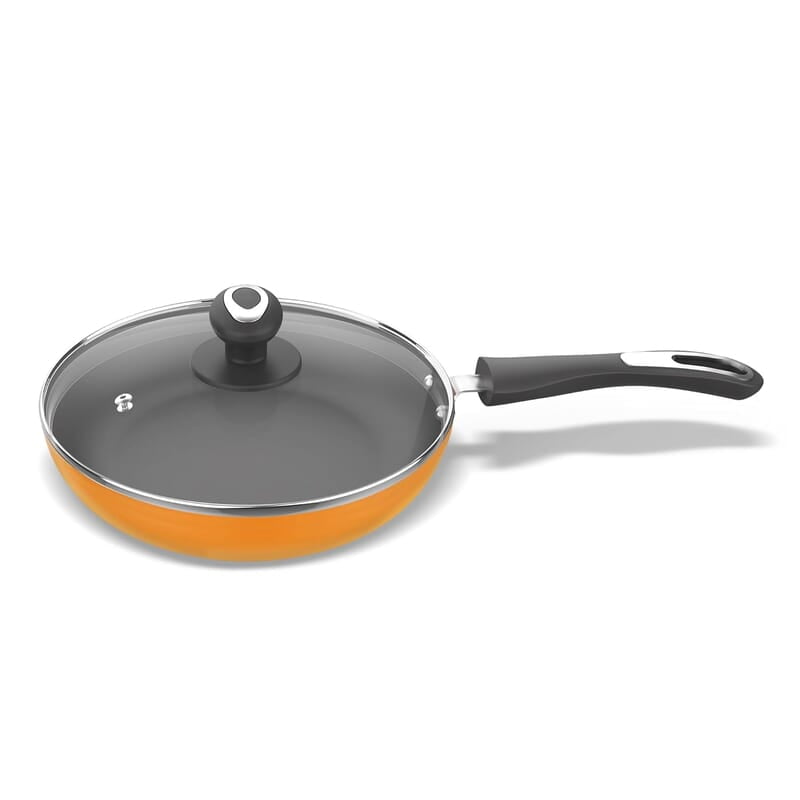 Preethi Dura Collection Non Stick Fry Pan, 24 cm, with Glass Lid, Gas & Induction Compatible Preethi Dura Collection Non Stick Fry Pan, 24 cm, with Glass Lid, Gas & Induction Compatible