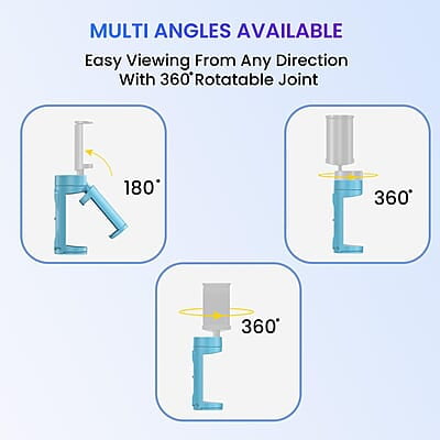 Portronics Mobot Clip Mobile Holder with 360° Adjustable Angles, Light Weight, Pocket Friendly, Mobile Stand for Table Portronics Mobot Clip Mobile Holder with 360° Adjustable Angles, Light Weight, Pocket Friendly, Mobile Stand for Table