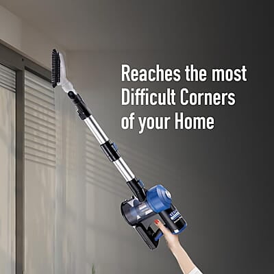 KENT Zoom Plus Vacuum Cleaner  150W  Battery Operated, Rechargeable, Cordless & Hoseless  Bagless Design  Cyclone5 Technology Washable HEPA Filter Multi Nozzle Operation