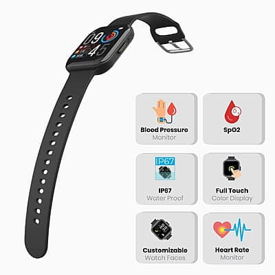 Zebronics Zeb-Fit1220CH Smart Fitness Band, 2.5D Curved Glass Full Touch Display, SpO2, BP Zebronics Zeb-Fit1220CH Smart Fitness Band, 2.5D Curved Glass Full Touch Display, SpO2, BP
