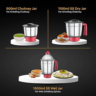 Prestige Regal 750W Mixer Grinder with 3 stainless-steel Jars Prestige Regal 750W Mixer Grinder with 3 stainless-steel Jars