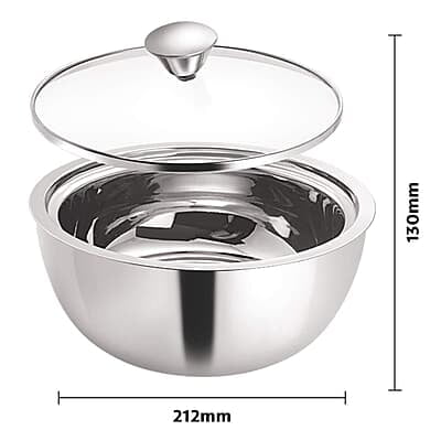 Borosil Stainless Steel Curry Server (Silver, 500ml, 900ml, 1.5L) - 3 Pc Set Borosil Stainless Steel Curry Server (Silver, 500ml, 900ml, 1.5L) - 3 Pc Set