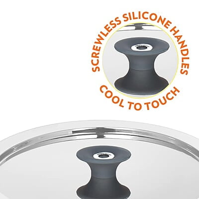 Borosil Cookfresh Tri-ply Stainless Steel Tope with Lid, Induction Friendly, 1 L, 14 cm Dia Borosil Cookfresh Tri-ply Stainless Steel Tope with Lid, Induction Friendly, 1 L, 14 cm Dia