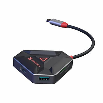 Portronics Mport 6C USB C Hub (6-in-1) Multiport Adapter with HDMI, 3-Port USB 3.0, microSD & SD Card Reader for Laptop, PC, Mac