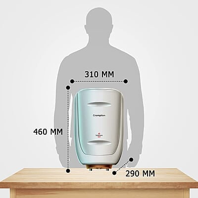 Crompton Solarium Neo 10-Litre Storage Water Heater with Installation Pipe Crompton Solarium Neo 10-Litre Storage Water Heater with Installation Pipe