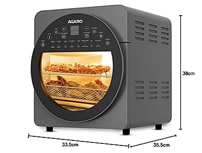 AGARO Elite Air Fryer For Home,14.5L,Rotisserie Convection Oven,1700 watts,Electric Oven,16 Preset Menus AGARO Elite Air Fryer For Home,14.5L,Rotisserie Convection Oven,1700 watts,Electric Oven,16 Preset Menus