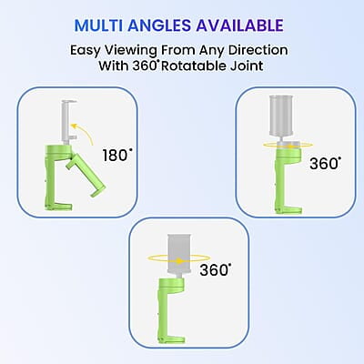 Portronics Mobot Clip Mobile Holder with 360° Adjustable Angles, Light Weight, Pocket Friendly, Mobile Stand for Table Portronics Mobot Clip Mobile Holder with 360° Adjustable Angles, Light Weight, Pocket Friendly, Mobile Stand for Table