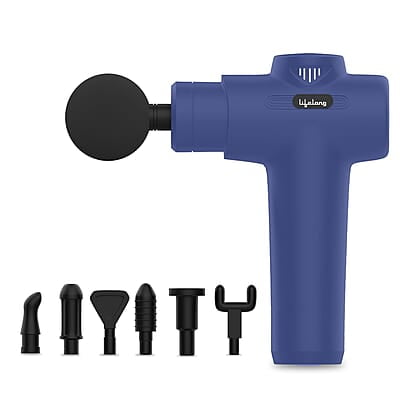 Lifelong Gun Massager for Pain Relief - Massage Gun Machine for Fully Body - Gun Massager Rechargeable with 6 Speed Setting for Muscle Massage