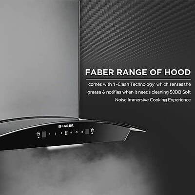 Faber 60 Cm 1500 M³/Hr Autoclean Kitchen Chimney Autoclean Alarm, Mood Energy In Hcsc Bk 60,Touch&Gesture Control, Faber 60 Cm 1500 M³/Hr Autoclean Kitchen Chimney Autoclean Alarm, Mood Energy In Hcsc Bk 60,Touch&Gesture Control,