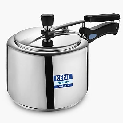 KENT Stainless Steel 3 Litre Pressure Cooker with SS Inner Lid