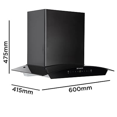 Faber 60 Cm Auto clean Chimney Free Installation Kit 1200 M3/Hr Filterless Faber 60 Cm Auto clean Chimney Free Installation Kit 1200 M3/Hr Filterless
