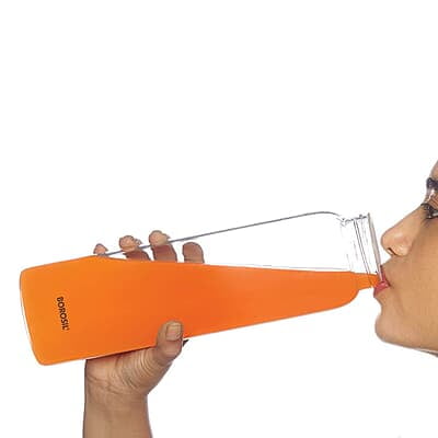Borosil Crysto Glass Water Bottle, Water Bottle for Fridge Wide Mouth Borosilicate Glass Extreme Temperature Resistant For Hot & Cold Water, Milk, Lassi, Juice, Black Lid 750 ml, Stylish & Transparent