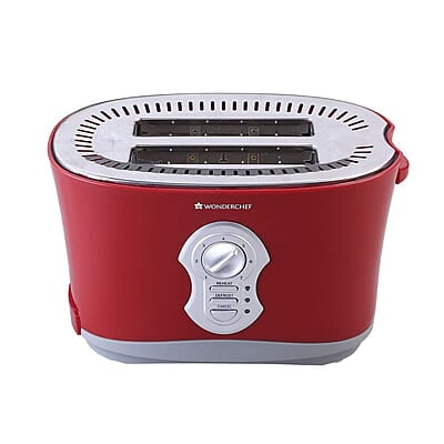 Wonderchef Crimson Edge Slice Toaster with Defrost, Reheat & Cancel Function 800 Watt Wonderchef Crimson Edge Slice Toaster with Defrost, Reheat & Cancel Function 800 Watt