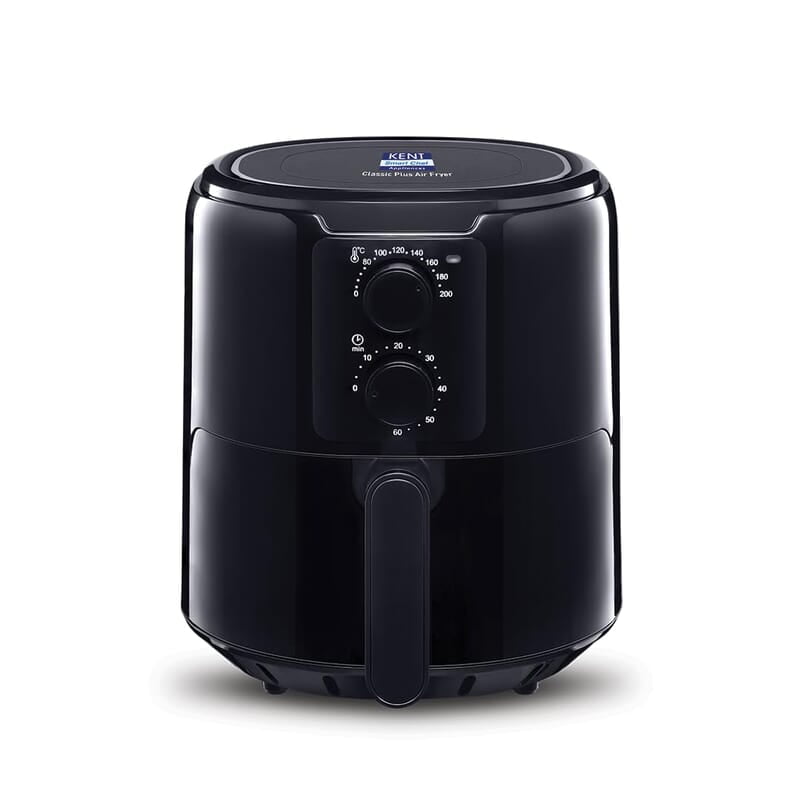 KENT Classic Plus Air Fryer | 1300W Power & 4.2L Capacity | Vapour Steam for Crisp Frying, Grill, Roast, Steam & Bake | Auto Cut-Off | 80% Less Oil | High Temperature & Uniform Heating | Black KENT Classic Plus Air Fryer | 1300W Power & 4.2L Capacity | Vapour Steam for Crisp Frying, Grill, Roast, Steam & Bake | Auto Cut-Off | 80% Less Oil | High Temperature & Uniform Heating | Black