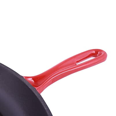 Wonderchef Ferro Cast-Iron 29.5 cm Grill Pan, 2.6L, 4.5 mm, Majolica Red