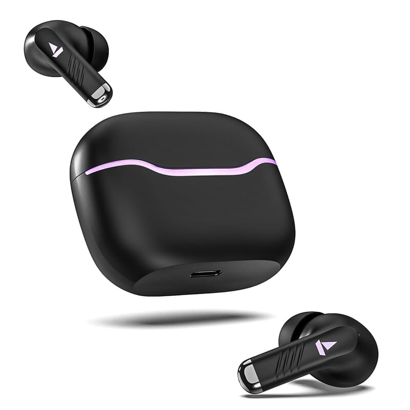 boAt Immortal 125 TWS in-Ear Earbuds w/up to 40 hrs Playtime, Quad Mics with ENx Tech, BEAST Mode with 40 ms Super Low Latency, ASAP Charge, IPX4 Resistance, RGB LED Lights, BT v5.3