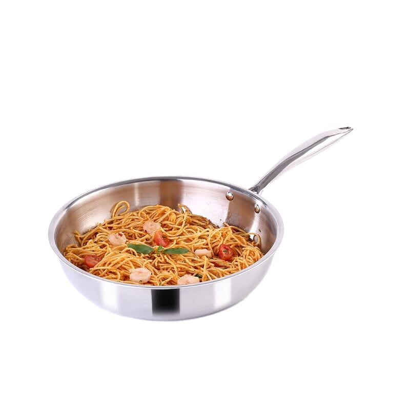 Wonderchef Nigella Tri-ply Stainless Steel 26 cm Fry Pan 2.6 litre 2.5mm Thickness Wonderchef Nigella Tri-ply Stainless Steel 26 cm Fry Pan 2.6 litre 2.5mm Thickness