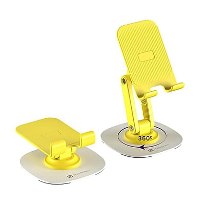 Portronics Mobot III 360° Rotatable & Foldable Mobile Phone Holder With Stable Metallic base,Adjustable Height