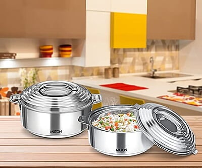 Milton Galaxia Stainless Steel Casserole, 2.5 litres, Silver Milton Galaxia Stainless Steel Casserole, 2.5 litres, Silver